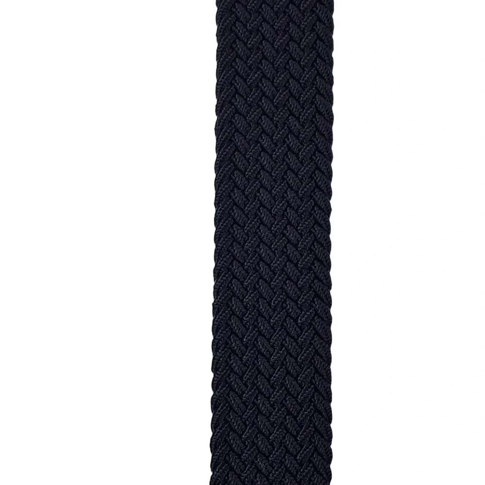 Original Penguin Mens Braided Elastic Belt Navy Blue Brown HN86103 Size M 34-36
